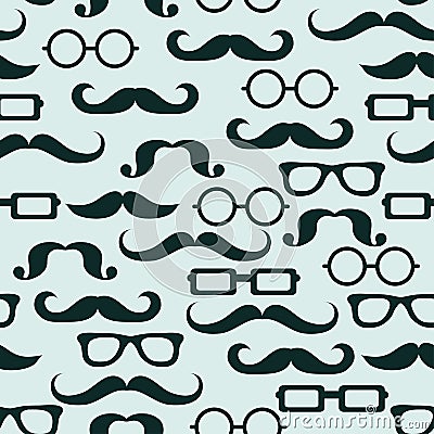 Hipster seamless pattern, vector Vector Illustration