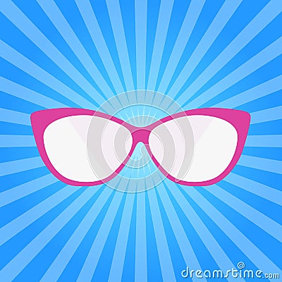 Hipster Summer Sunglasses Fashion Glasses Icon Vector Vector Illustration