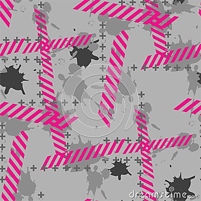 Hipsters or emo seamless pattern Vector Illustration