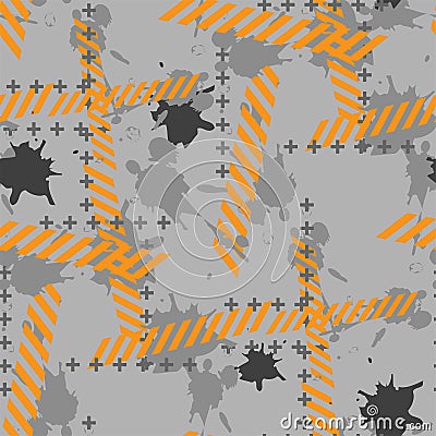 Hipsters or emo seamless pattern Vector Illustration