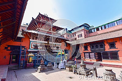 Hiranya Varna Mahavihar or Golden Temple in Patan, Nepal Editorial Stock Photo