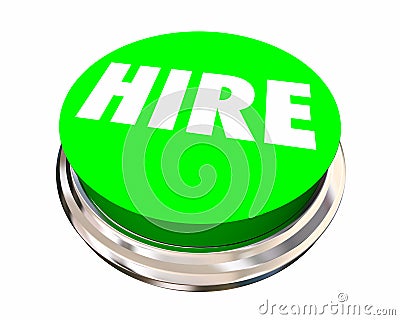 Hire New Employee Job Candidate Opening Button Stock Photo