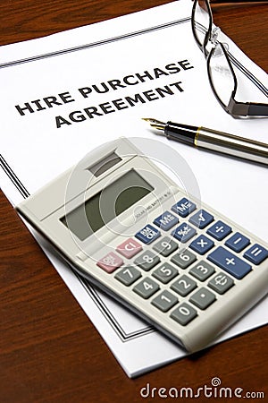 Hire Purchase Agreement Stock Photo