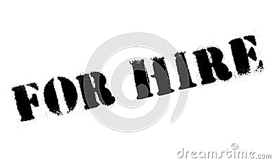 For Hire rubber stamp Stock Photo