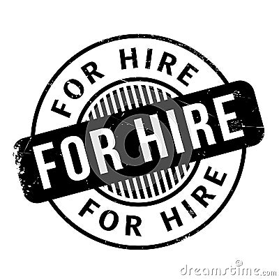 For Hire rubber stamp Stock Photo