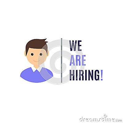 Hiring audience recruitment customer client. Job recruit hire vector concept Vector Illustration