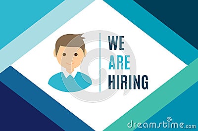 Hiring audience recruitment customer client. Job recruit hire vector concept Vector Illustration