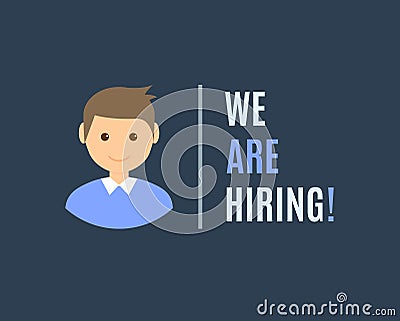 Hiring audience recruitment customer client. Job recruit hire vector concept Vector Illustration