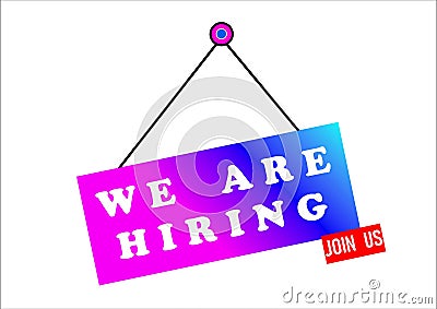 WE ARE HIRING banner design ready to print Stock Photo