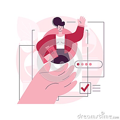 Hiring employee abstract concept vector illustration. Vector Illustration