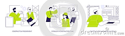 Hiring general contractor abstract concept vector illustrations. Vector Illustration