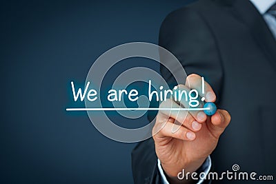 We are hiring Stock Photo