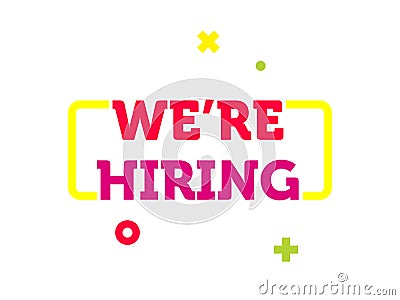 We are hiring job employee vacancy vector banner Vector Illustration