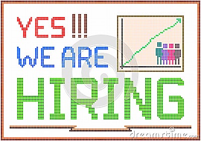 Hiring Message Vector Illustration