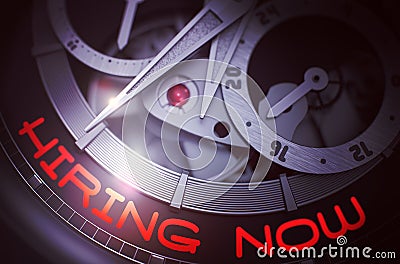 Hiring Now on the Automatic Men Watch Mechanism. 3D. Stock Photo