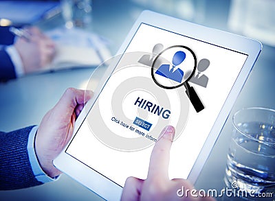 Hiring Occupation Recruitment Headhunting Jobs Concept Stock Photo