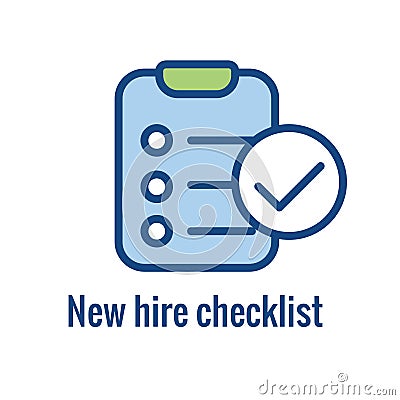 Hiring Process icon with an aspect of being a new hire Vector Illustration