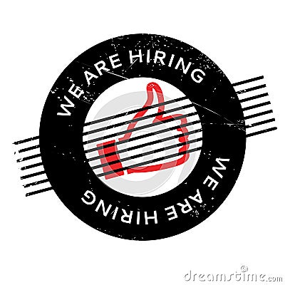 We Are Hiring rubber stamp Stock Photo