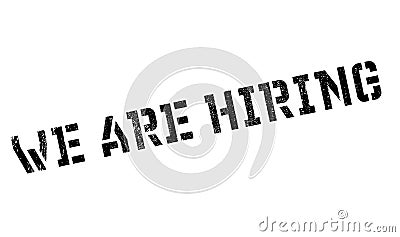 We Are Hiring rubber stamp Stock Photo