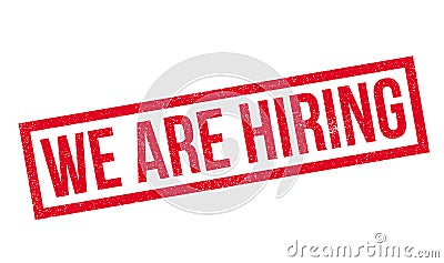 We Are Hiring rubber stamp Stock Photo