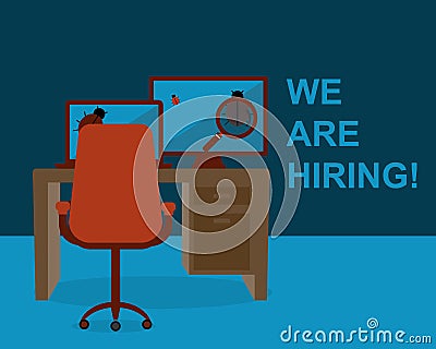 We are hiring for software tester vector Vector Illustration