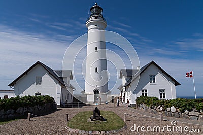 Hirtshals Fyr Lighthouse, Denmark Editorial Stock Photo