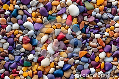 Multicolored stones, creating a stunning and diverse mosaic Stock Photo
