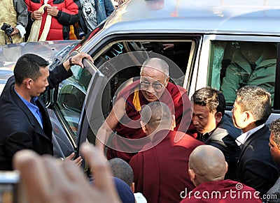 His Holiness the 14th Dalai Lama Visit Sikkim Editorial Stock Photo