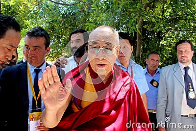 His Holiness the XIV Dalai Lama Tenzin Gyatso Editorial Stock Photo