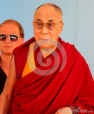 His Holiness the XIV Dalai Lama Tenzin Gyatso Editorial Stock Photo