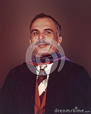 King Hussein of Jordan at American University in Washington, DC in 1977 Editorial Stock Photo