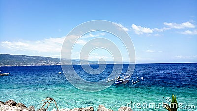 beautiful beach view in Luwuk Stock Photo