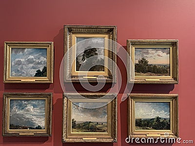 John Constable paintings at the Royal Academy of Arts in London England Editorial Stock Photo