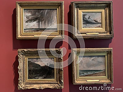 John Constable paintings at the Royal Academy of Arts in London England Editorial Stock Photo