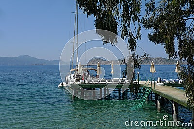 Hisaronu fethiye mugla place in Turkey. The cleanliness of the coastline is great ... Stock Photo