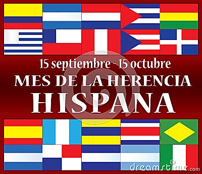 Hispanic Heritage Month September 15 - October 15 Stock Photo