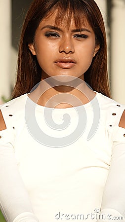 Hispanic Youthful Peruvian Person Stock Photo