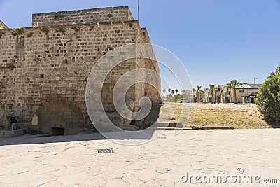 Othello Castle in Harbour of Famagusta. Cyprus Editorial Stock Photo