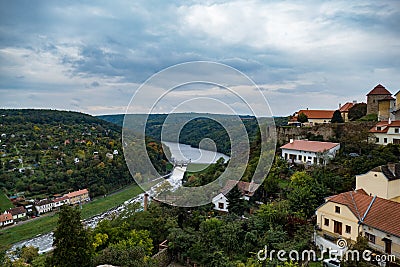 Histirical city of Znojmo in southern moravia Stock Photo