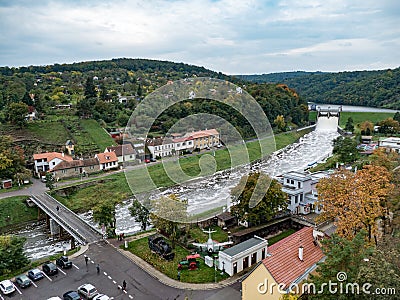 Histirical city of Znojmo in southern moravia Stock Photo