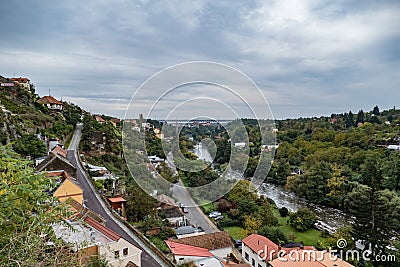 Histirical city of Znojmo in southern moravia Stock Photo