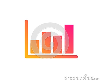 Histogram chart icon. Financial graph. Vector Vector Illustration