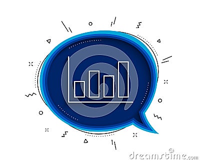 Histogram chart line icon. Financial graph. Vector Vector Illustration