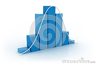 Histogram - Normal Distribution Stock Photo