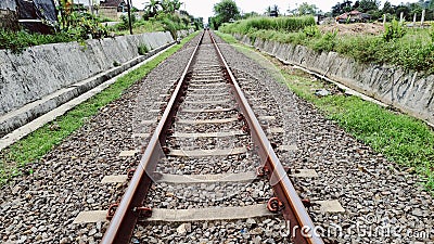 Historial Old Railroad in Sukabumi West Java Indonesia Stock Photo