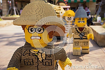 historians and ghost at Nogaya legoland Editorial Stock Photo