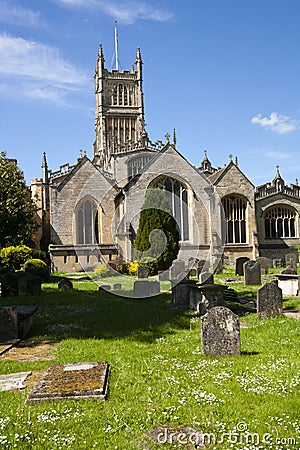 Picturesque Cotswolds, Cirencester Abbey Church Stock Photo