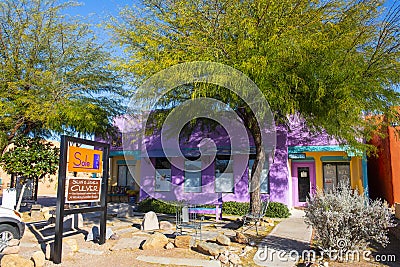 Tubac historic town center, AZ, USA Editorial Stock Photo