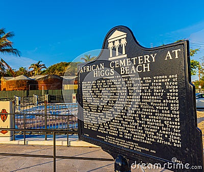The Historic African Cemetery at Higgs Beach Editorial Stock Photo