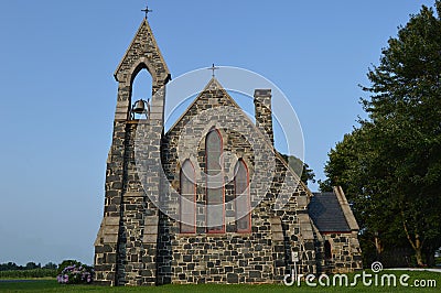 Historic American Church 1800s Stock Photo